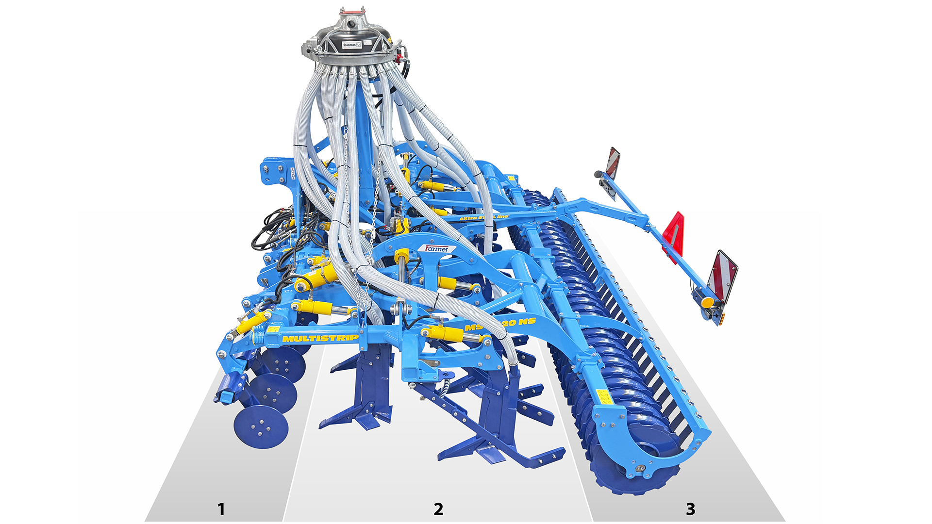 Multistrip combined cultivator